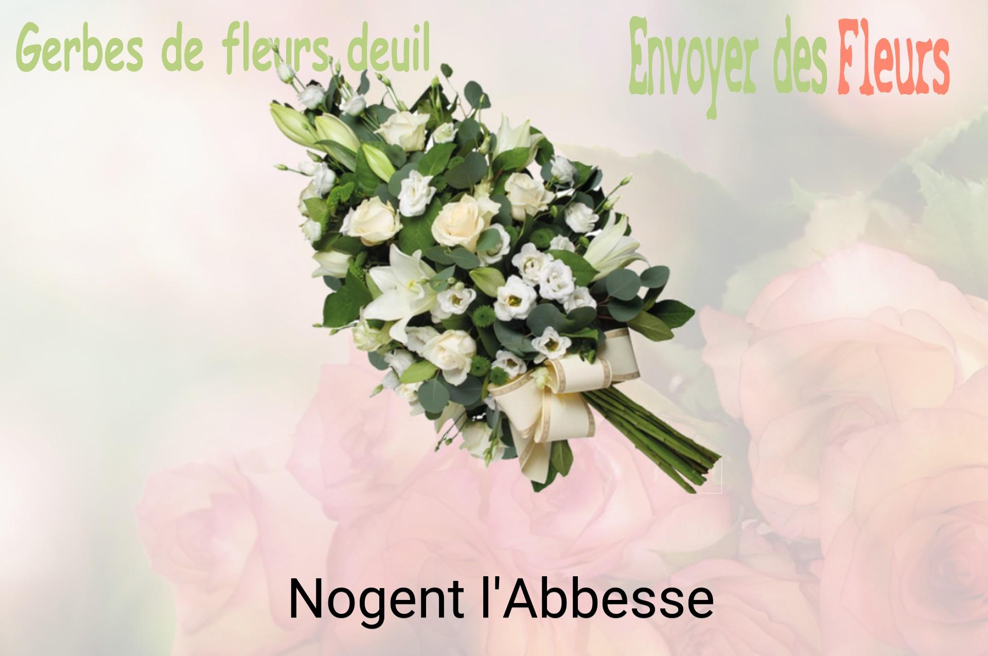 Gerbe de fleurs de deuil livrée à Nogent-l'Abbesse